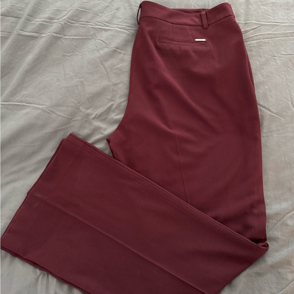 New York & Company Deep Burgundy Women's  Dress Pants Slacks 18 LONG - Picture 3 of 9